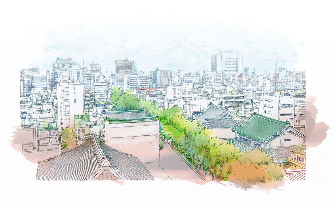 街並みのイラスト