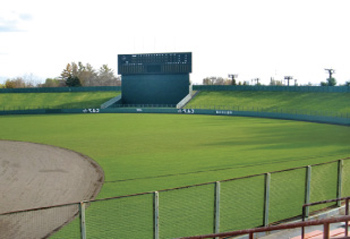 花咲スポーツ公園硬式野球場改修工事の野球場グラウンド